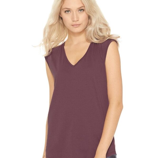 Women's Festival Sleeveless Deep V-Neck T-Shirt Thumbnail